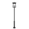 Z-Lite Rainer 6 Light Outdoor Post Mounted Fixture, 17.5in. W x 126in. H, Black 5015PHXXLR-5010P-BK - alternate 3